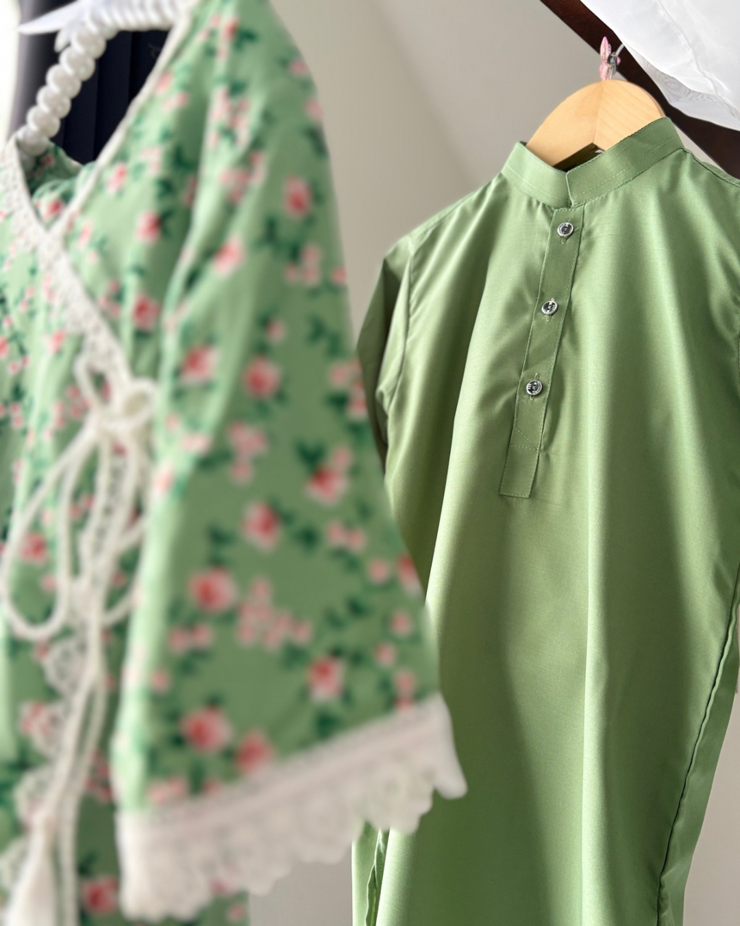 Pistachio Cream Boys Shalwar Set