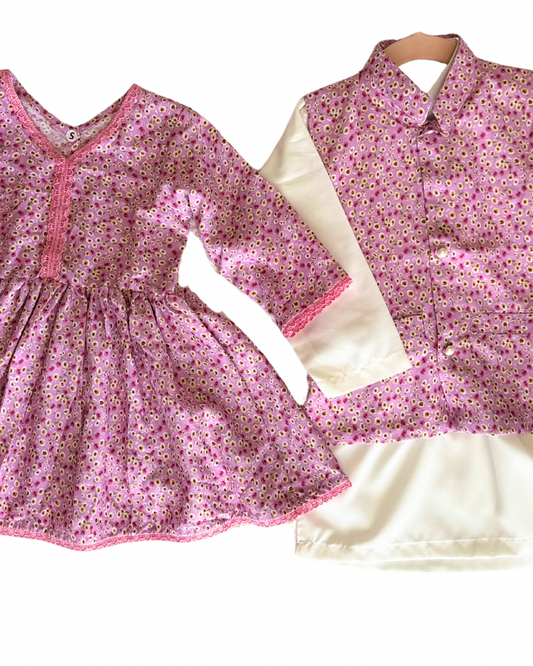 Lavender Bloom Gharara Girls (2-Piece) Co-ord set