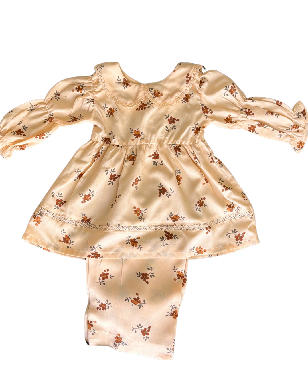 Vintage Cream Girls (2-Piece) Co-ord Set